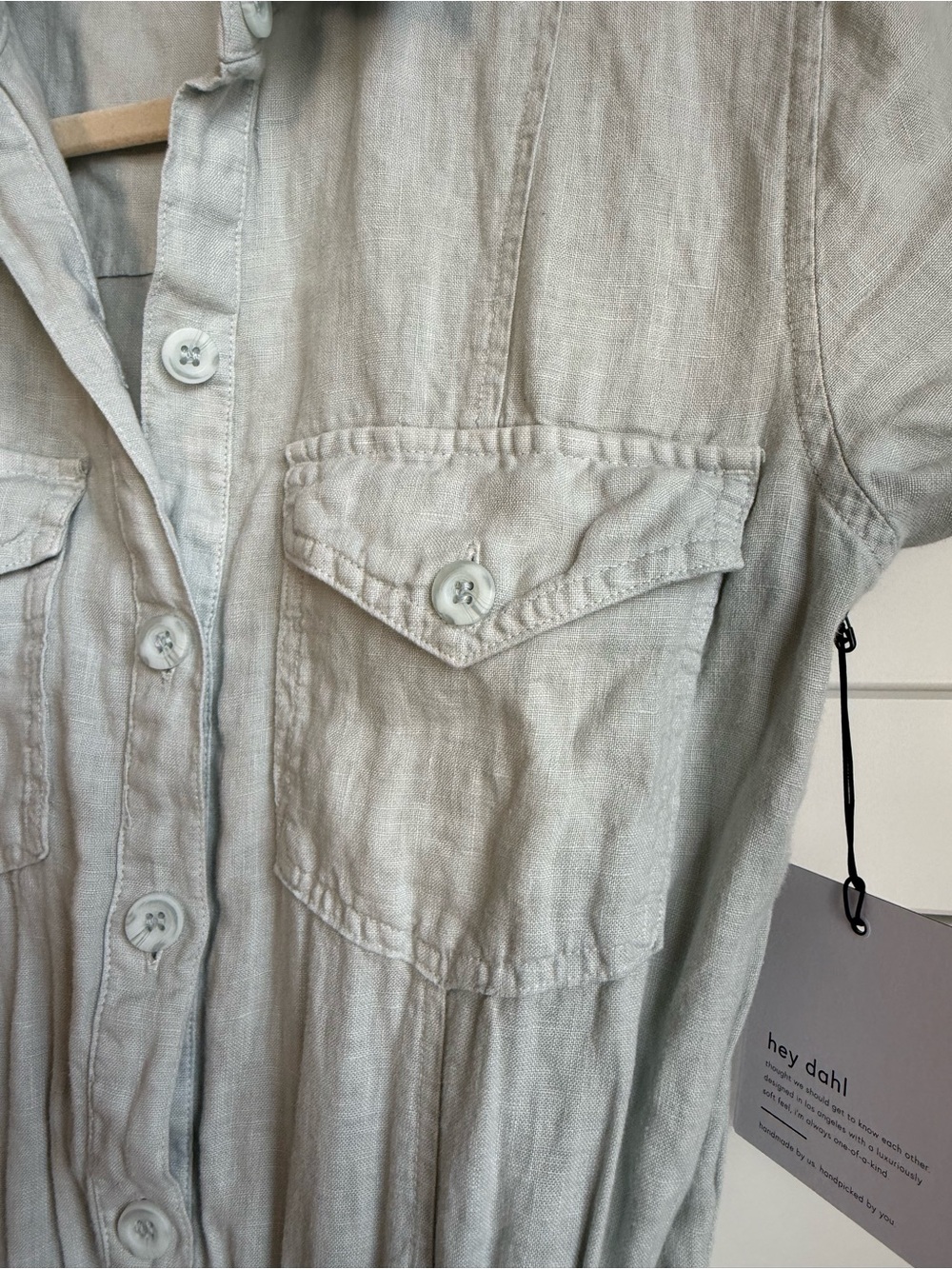 NWT Bella Dahl Linen Seamed Utility Jumpsuit | S - Picture 5 of 12